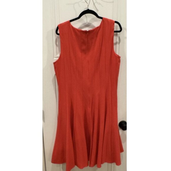 Calvin Klein 18W Coral Sleeveless Dress Workwear Wedding Classic - Picture 2 of 6